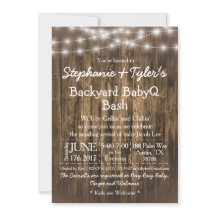 BabyQ Backyard BBQ Bash Wood Rustiek Baby shower
