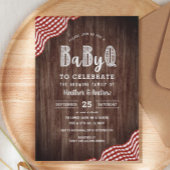 Babyq Backyard BBQ Co-ed Shower Invitation Kaart