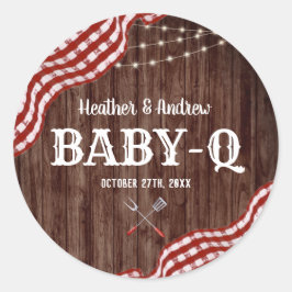 Babyq Backyard BBQ Couples Shower Favors Stickers