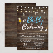 BabyQ BBQ Baby Brouwen Douche Uitnodiging (Voorkant / Achterkant)