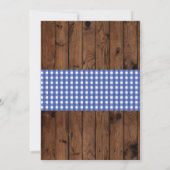 BaByQ BBQ Baby shower Blauwe Zonnebloem Uitnodigen Kaart (Achterkant)