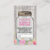 BaByQ BBQ Baby shower Jar Pink Diaper Raffle Informatiekaartje (Voorkant)