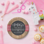 BabyQ BBQ Baby shower Party Borden Papieren Bordje (Feest)