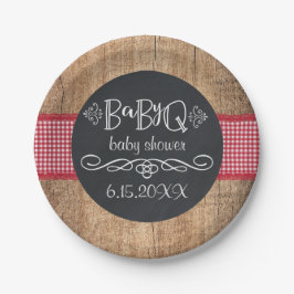 BabyQ BBQ Baby shower Party Borden Papieren Bordje