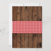 BaByQ BBQ Baby shower Rode Zonnebloem Uitnodigen Kaart (Achterkant)