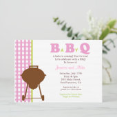 BaByQ BBQ Baby shower Uitnodiging (Staand voorkant)
