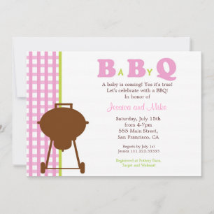 BaByQ BBQ Baby shower Uitnodiging