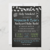 BaByQ BBQ Baby shower Uitnodiging en Boek Kaart (Voorkant)