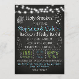 BaByQ BBQ Baby shower Uitnodiging en Boek Kaart