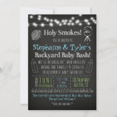 BabyQ BBQ Baby shower Uitnodiging en Boekkaart (Voorkant)