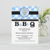 BaByQ BBQ Baby Shower-uitnodigingen Kaart (Staand voorkant)