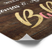 BabyQ BBQ Baby shower Welkomstgebaren Poster (Hoek)