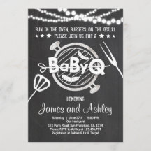 BabyQ BBQ Koppels Douche Coed Baby shower Wit