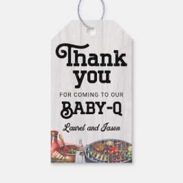 BabyQ BBQ Rustiek Baby shower Dank u Favor Cadeaulabel