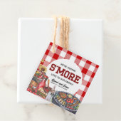 BabyQ BBQ Rustiek Baby shower S'more Bedankjes Labels (In situ)