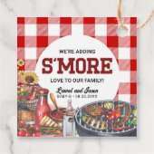 BabyQ BBQ Rustiek Baby shower S'more Bedankjes Labels (Achterkant)