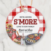 BabyQ BBQ Rustiek Baby shower S'more Bedankjes Labels (Achterkant)
