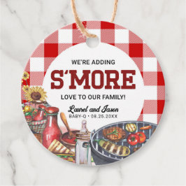 BabyQ BBQ Rustiek Baby shower S'more Bedankjes Labels