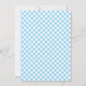 BABYQ Blue Gingham Chalkboard Boy Baby shower Kaart (Achterkant)