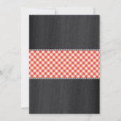 BABYQ Bun in Oven Red op het Baby shower van het k Kaart (Achterkant)