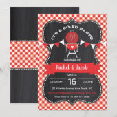 BABYQ Bun in Oven Red op het Baby shower van het k Kaart (Voorkant / Achterkant)