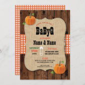 BaByQ Gender onthullen Baby shower Rode Check Invi Kaart (Voorkant / Achterkant)