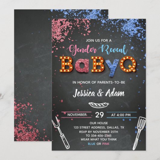 BabyQ Genderonderzoek Uitnodiging openbaar maken (Voorkant / Achterkant)