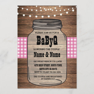 BaByQ Het is een meisje Baby shower roze cheque Ui Kaart