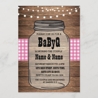 BaByQ Het is een meisje Baby shower roze cheque Ui Kaart
