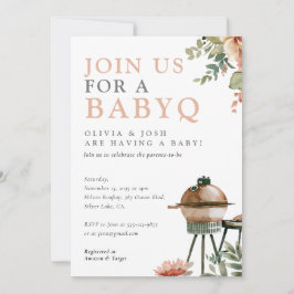 BabyQ Meisje Baby shower BBQ Kaart