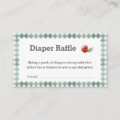 Babyque BBQ Baby shower Luier Raffle Informatiekaartje (Voorkant)