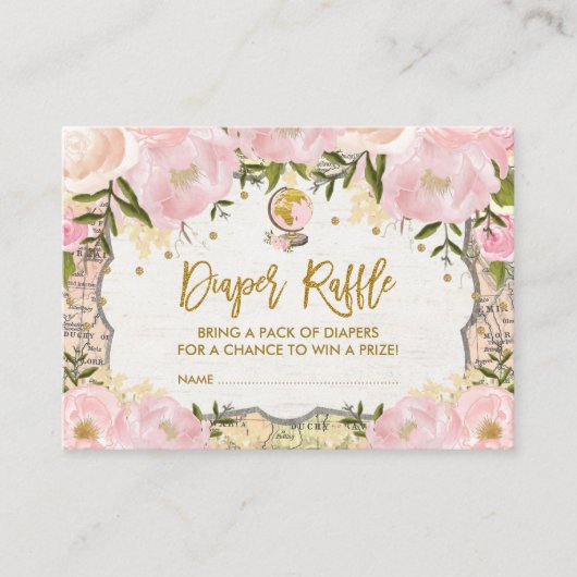 Babyreisavontuur Luierloterij Vintage Kaart (Voorkant)