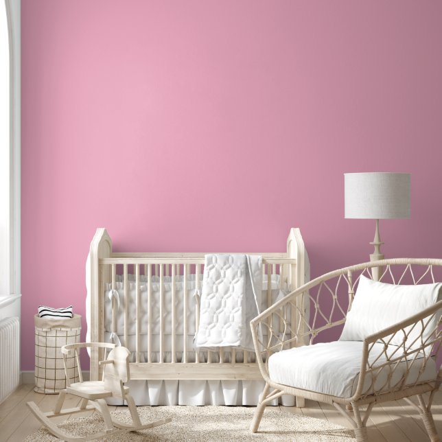 Babyroze effen kleur behang (Kinderen)