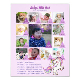 BABYS 1 JAAR FOTO COLLAGE 8x12 $5 of minder! Foto Afdruk