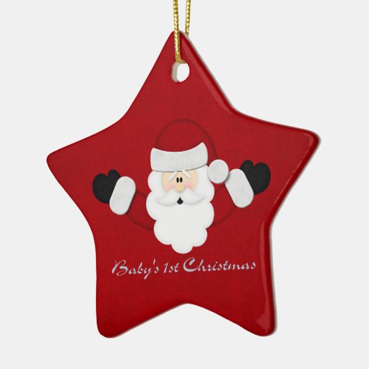 Babys 1 Kerstmis Keramisch Ornament (Links)