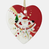 Babys 1 Kerstmis Keramisch Ornament (Rechts)