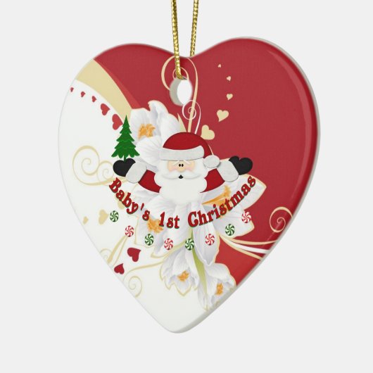 Babys 1 Kerstmis Keramisch Ornament (Links)