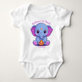 Baby's 1e Diwali met schattige olifant Romper (Voorkant)