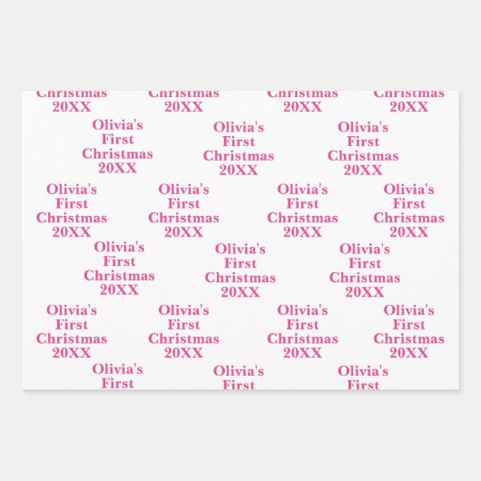 Baby's 1e eerste kerst inpakpapier vel (Voorkant 3)