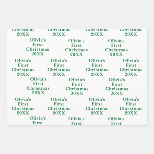 Baby's 1e eerste kerst inpakpapier vel (Voorkant 2)