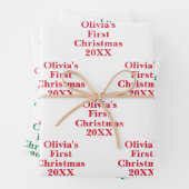 Baby's 1e eerste kerst inpakpapier vel (In situ)