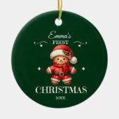 Baby's 1e Eerste Kerstkoekje Keramisch Ornament (Voorkant)