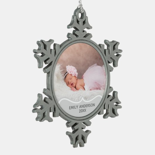 Babys 1e FOTO Keepsake Kerst Ornament (Links)