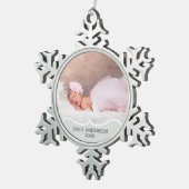 Babys 1e FOTO Keepsake Kerst Ornament (Rechts)