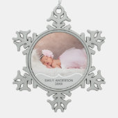Babys 1e FOTO Keepsake Kerst Ornament (Voorkant)