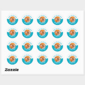 Baby's 1e Halloween Aangepaste Foto Bewerkbare Tek Ronde Sticker (Vel)
