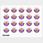 Baby's 1e Halloween Aangepaste Foto Bewerkbare Tek Ronde Sticker (Vel)