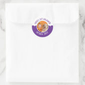 Baby's 1e Halloween Aangepaste Foto Bewerkbare Tek Ronde Sticker (Tas)