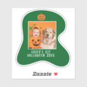 Baby's 1e Halloween Gepersonaliseerde Foto Naam Ja Sticker (Vel)