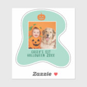 Baby's 1e Halloween Gepersonaliseerde Foto Naam Ja Sticker (Vel)